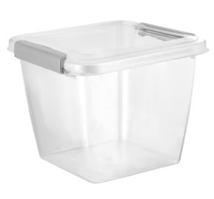Контейнер для продуктов Plast Team HELSINKI с защёлками 1 л квадратный натуральный